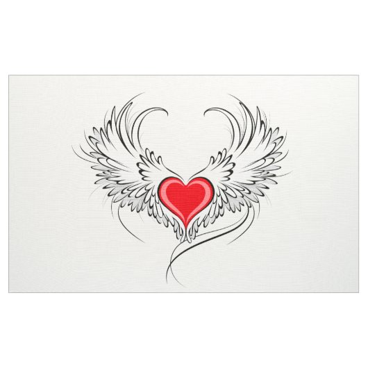 Rode Engel Hart met vleugels Stof (Yard (91,4 cm))
