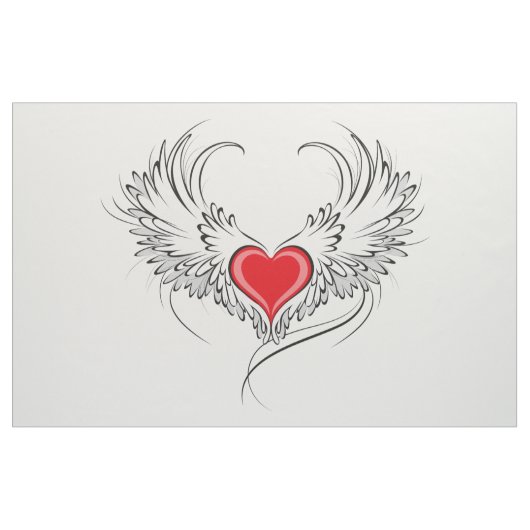 Rode Engel Hart met vleugels Stof (Yard (91,4 cm))