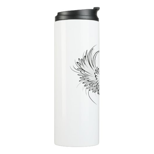 Rode Engel Hart met vleugels Thermosbeker (Gedraaid links)