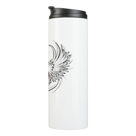 Rode Engel Hart met vleugels Thermosbeker (Geroteerd rechts)