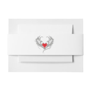 Rode Engel Hart met vleugels Uitnodigingen Wikkel