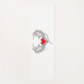 Rode Engel Hart met vleugels Yogamat (Voorkant)