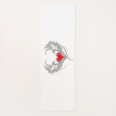 Rode Engel Hart met vleugels Yogamat (Achterkant)