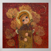 rode engelbloemen poster (Voorkant)