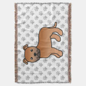 Rode Engelse Staffordshire Bull Terrier Hond Deken (Voorkant Verticaal)