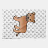 Rode Engelse Staffordshire Bull Terrier Hond Theedoek (Horizontaal)