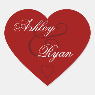 Rode envelop voor zegelbruiloft hart sticker