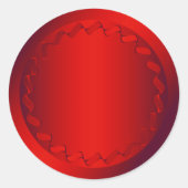 Rode envelopzegel ronde sticker (Voorkant)