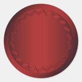Rode envelopzegel ronde sticker (Voorkant)