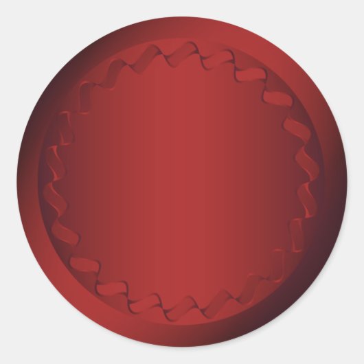 Rode envelopzegel ronde sticker (Voorkant)