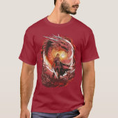 Rode Eragon kunst T-shirt (Voorkant)