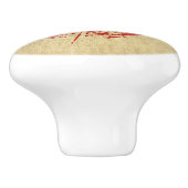 Rode esdoorn blad kabinet knop (Zijkant)