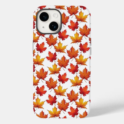 Rode esdoorn bladeren patroon. Herfst Case-Mate iPhone Case (Achterkant)