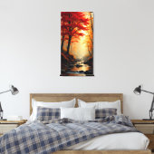 Rode esdoorn canvas afdruk (Insitu (Slaapkamer))
