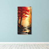 Rode esdoorn canvas afdruk (Insitu (Houten vloer))