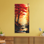 Rode esdoorn canvas afdruk (Insitu (Woonkamer))