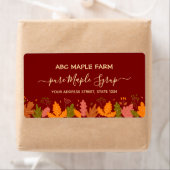 Rode esdoorn laat rand esdoorn siroop label (Insitu)