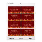 Rode esdoorn laat rand esdoorn siroop label (Full Sheet)