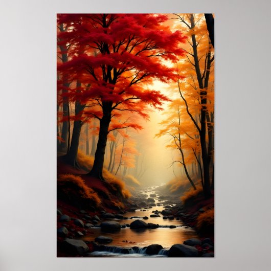 Rode esdoorn poster (Voorkant)