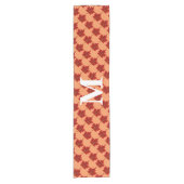Rode esdoorn verlaat monogram tafelloper (Voorkant)
