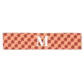 Rode esdoorn verlaat monogram tafelloper (Horizontaal)