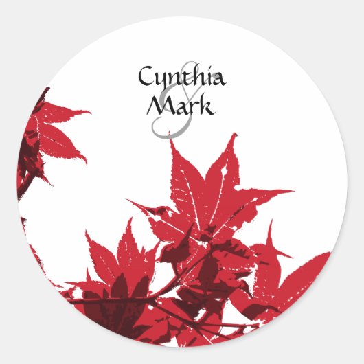 Rode esdoornblad Stickers (Voorkant)