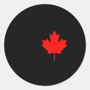Rode Esdoornblad Vlag van Canada Cool Canadese Vla Ronde Sticker