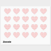 Rode Esdorenblad Patroon Hart Sticker (Vel)