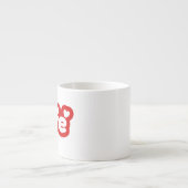 Rode Espresso "Café" Mok met hartdetail (Voorkant)