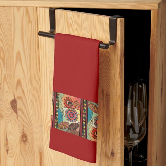 Rode Ethiopische keukenhandleiding Theedoek (Derde Gevouwen)