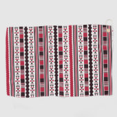 rode etnische aztec golfhanddoek (Horizontaal)