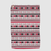 rode etnische aztec golfhanddoek (Voorkant)