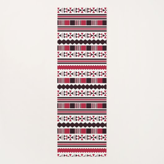 rode etnische aztec yogamat (Achterkant)