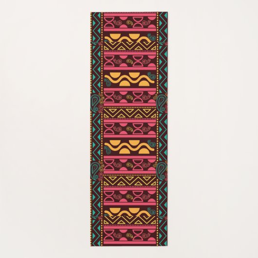 rode etnische aztec yogamat (Achterkant)