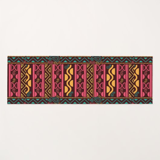 rode etnische aztec yogamat (Voorkant (horizontaal))