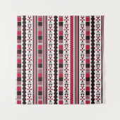 Rode etnische Azteken Wandkleed (Voorkant (horizontaal))