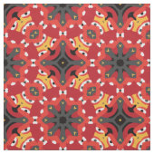 Rode etnische Boho Oriental Arabesque Mosaic Patro Stof (Swatch)