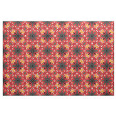 Rode etnische Boho Oriental Arabesque Mosaic Patro Stof (Fat Quarter)