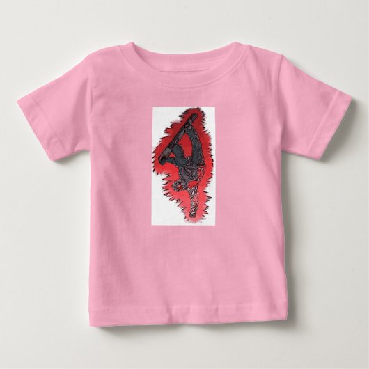 Rode explosie baby snowboarder outfit (Voorkant)