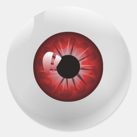 Rode Eyeball Halloween Stickers (Voorkant)