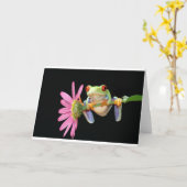 rode eyed boomkikker kaart (Gele Bloem)
