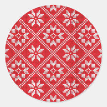 Rode Fair Isle trui breipatroon Kerstmis