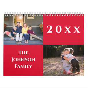 Rode familie foto kalender 20xx