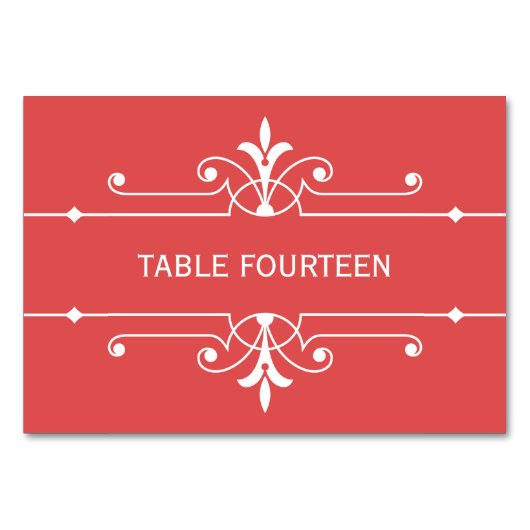 Rode Fancy Kaart voor sierweddenschappen (Voorkant)