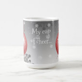 Rode Fancy kerstsierkoffie Mok (Center)