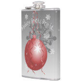 Rode Fancy kerstsierkolf Heupfles (Links)