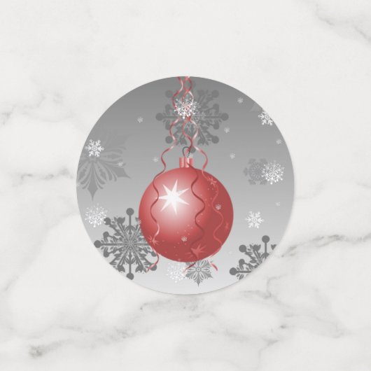 Rode Fancy kerstsiertafel-Confetti Confetti (Kleine voorkant)