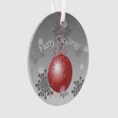 Rode Fancy kerstversiering Ornament (voorkant)