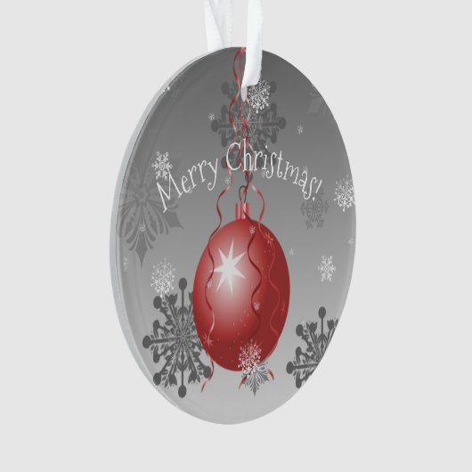 Rode Fancy kerstversiering Ornament (voorkant)