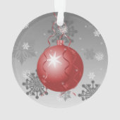 Rode Fancy kerstversiering Ornament (achterkant)